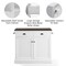 Crosley Shoreline Kitchen Island CF3038BR-WH - alternate 6