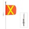 Safetywhips Warning Whip Heavy Duty Whip with Flag, White Whip, Orange Flag, Yellow Reflective X, 120 Length SW10QD-SXY - alternate 1