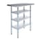 Amgood 18in D x 30in L Stainless Steel Table, Three Undershelves AMG WT-1830-3SH-Z - alternate 1