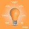 Bulbrite 25-Watt Equivalent Ceramic Amber Color A19 Weatherproof Outdoor E26 Medium BaseLED Light Bulb, 10PK 862313 - alternate 4