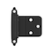 Amerock 3/8in 10 mm Inset Self-Closing, Face Mount Flat Black Hinge - 1 Pair BPR3428FB - alternate 1