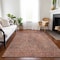 Homeroots 3' X 5' Salmon Charcoal And Beige Geometric Washable Indoor Outdoor Area Rug 577589 - alternate 6