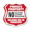 Signmission Private Property Shield Sign No Soliciti, 12 inch X 12 inch, Plastic Sign, 2PK SHI-P-2PACK-12-452 - alternate 1