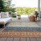 Homeroots 5' X 8' Brown Blue And Beige Southwestern Washable Indoor Outdoor Area Rug 605122 - alternate 6