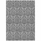 Homeroots 9' X 12' Gray Damask Washable Non Skid Indoor Outdoor Area Rug 563878 - alternate 7