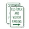 Signmission Customer and Visitor Parking With Right Arrow, 12'' X 18'' 2 Signs, Heavy Gauge Aluminum, 2PK A-1218-2PACK-24215 - alternate 1
