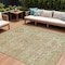 Homeroots 10' X 14' Salmon Fern Green And Beige Floral Medallion Washable Indoor Outdoor Area Rug 616633 - alternate 1