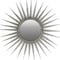 Homeroots 30" Antiqued Silver Gray Sunburst Wall Mounted Accent Mirror 484988 - alternate 4