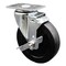 Service Caster 5 Inch Soft Rubber Wheel Swivel Top Plate Caster with Brake SCC-20S514-SRS-TLB-TP2 - alternate 1