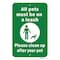 Signmission All Pets Must Be On A Leash Please Clean Up After Heavy-Gauge Aluminum, 18" x 24", A-1824-25306 A-1824-25306 - alternate 2