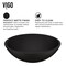 Vigo Black Cavalli MatteShellTM Vessel Bathroom Sink VG07111 - alternate 5