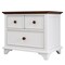 Homeroots 28" White And Walnut Brown Wood Two Drawer Nightstand 653107 - alternate 4