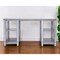 Homeroots 50" Silver Mirrored Writing Desk 402052 - alternate 8