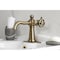 Kingston Brass One-Handle Single-Hole Bathroom Faucet with Knurled Handle and Push Pop-Up Drain, Antique Brass KSD3543RKZ - alternate 4