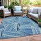 Homeroots 8' X 10' Blue And Teal Blue Geometric Washable Indoor Outdoor Area Rug 594770 - alternate 3