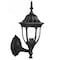 Homeroots Matte Black Clear Glass Swing Arm Wall Light 398574 - alternate 3