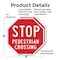 Signmission Stop Pedestrian Crossing, 6 inch X 6 inch, Plastic Sign, 2PK OC-P-2PACK-6-7 - alternate 4