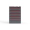 Strong Hold 9 drawer cabinet - (7x 3ft, 2x 4ft) - Red accents - E-Lock w/ Tracking S3044-PPTAS-0903DS - alternate 1