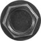 Auveco Hex Washer Head Tapping Screw with Tek Point #14 x 1in - Black, 50PK 24131 - alternate 2