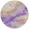 Homeroots 8' Purple And Gold Round Abstract Washable Indoor Outdoor Area Rug 631887 - alternate 7