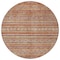 Homeroots 8' Rust Gold And Silver Round Southwestern Washable Indoor Outdoor Area Rug 615976 - alternate 9