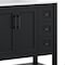 Flash Furniture Vega 36in. Vanity w/Sink, Blk Hardware, Soft Close, Open Shelf & 3 Drawers, Carrara Marble, Blk/Wht FS-VEGA36-KD-BK-GLD-HDBLK-GG - alternate 7
