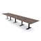 Skutchi Designs 20ft Rectangular Conference Table With Power | Harmony Series | 20 Person Meeting Room Table HAR-REC-48x240-T.BK-H3041-EBLK - alternate 1