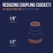 Everflow Copper Reducing Coupling Fitting with Rolled Tube Stop 1/2''x1/8'' CCRC1218 - alternate 3