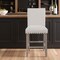 Homeroots 26" White and Natural Wood and Fabric Counter Height Bar Chair 564787 - alternate 1