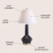 Jonathan Y Copenhagen 29" Ceramic/Metal LED Table Lamp, Navy/Brass JYL6207A - alternate 4