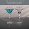 Dinewares 2 Piece Premium Clear Stem Crystal Martini Glasses with Silver Rim and Diamond-like QI004760.SI.2 - alternate 8