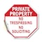 Signmission Private Property No Trespassing No, 18 Inch X 18 Inch, Vinyl Decal OC-D-18-140 - alternate 1