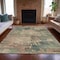 Homeroots 5' X 8' Gray Beige And Khaki Abstract Washable Indoor Outdoor Area Rug 630736 - alternate 6