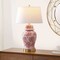 Jonathan Y Ellis 29.5" Traditional Chinoiserie Ceramic LED Table Lamp, Red/White JYL3008C - alternate 7
