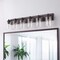 Jonathan Y Irving 40" 6-Light Seeded Glass/Iron Modern Contemporary LED Vanity Light, Oil Rubbed Bronze JYL7621E - alternate 5