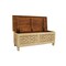 Homeroots 46in Antique White Solid Carved Wood Scroll Bench with Flip Top 489210 - alternate 5