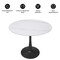Leisuremod Bristol Modern Round Dining Table - MDF Wood Top with Powder Coated Steel Base BTBL-31WS - alternate 8