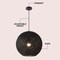 Jonathan Y Lacey 19.5" 1-Light Bohemian Minimalist Adjustable Rattan-Style Woven Rope Globe Basket LED Pendant,  JYL1136B - alternate 8