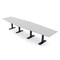 Skutchi Designs 14 Person Conference Table With Power Unit | 14' Hexagon Table | Harmony Series HAR-HEX.IR-48X168-T.BK-U779-EBLK - alternate 1