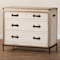 Baxton Studio Benton Vintage White Canvas 4-Drawer Storage Cabinet 251-13913-ZORO - alternate 7