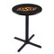 Holland Bar Stool Co 42" Blk Wrinkle Oklahoma State Pub Table, 36" dia. Top L211B4236OKStUn - alternate 1