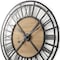 Homeroots 42" Black And Natural Iron And Wood Analog Round Wall Clock 609405 - alternate 4