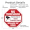 Signmission No Trespassing Protected by Video S, 10 Inch X 10 Inch, Aluminum Metal Signs OC-A-10-100 - alternate 5