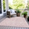 Homeroots 5' X 8' Pink And Ivory Damask Washable Indoor Outdoor Area Rug 595182 - alternate 5