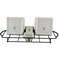 Gibson Gracious Dining 5 Piece Serving Set With Metal Rack in White Porcelain 92707.05 - alternate 3