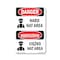 Signmission OSHA Danger Sign, Hard Hat Area Bilingual, 5in X 3.5in Decal, OS-DS-D-35-VP-1292 OS-DS-D-35-VP-1292 - alternate 1