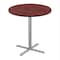 Correll Round Cafe Table, 30 in W, 30 in L, 42 in H, Particleboard Top, Mahogany SXB30R-20-98-20 - alternate 1