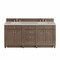 James Martin Vanities Bristol 72" Double Vanity, Whitewashed Walnut, w/ 3 CM Siberian Silestone Top 157-V72-WW-3SFR - alternate 1