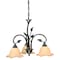Vaxcel Vine 3 Light Black Rustic Chandelier CH38803OL - alternate 1