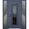 Vdomdoors Steel Door Ballucio 6044 Gray Graphite 2 Side Exterior Windows Stainless Inserts Single Modern Pain BALLUCIO6044EXD-GRE-W14+36+14xH80-RH-I - alternate 1
